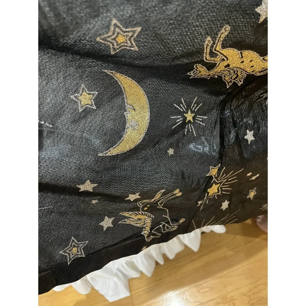 Celestial Metallic Mesh Sheer Cape OS Mythical Whimsical Gothic Goth Cosmic 90s